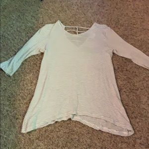White and grey stripped shirt